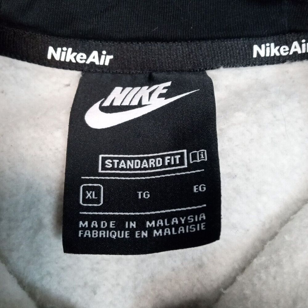 Nike Air Sweatshirt Boys XL Gray Hoodie Logo Zip Up Street wear Active Pockets - Picture 6 of 11